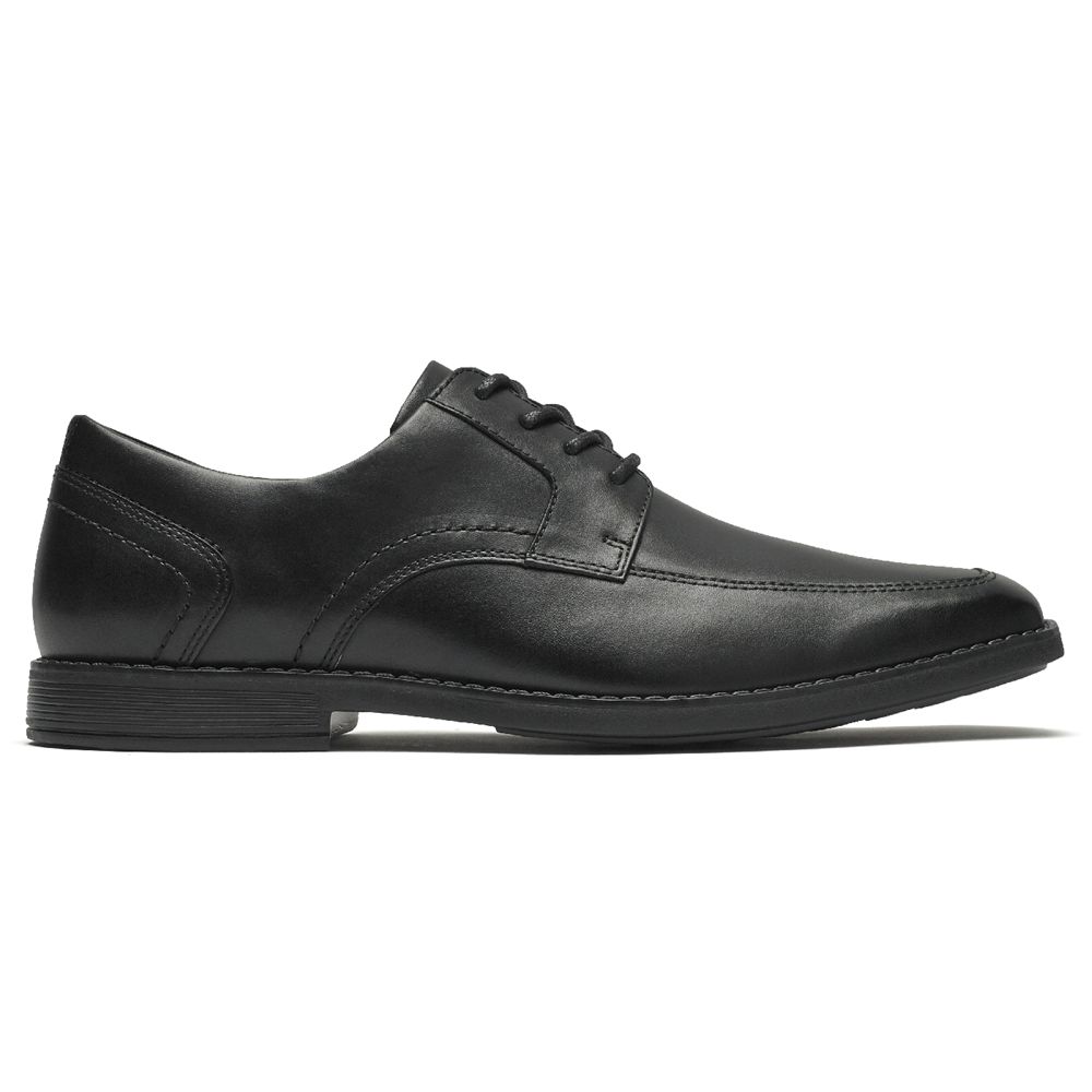 Rockport Canada Slayter Apron Toe - Mens Oxfords Black (DOS427158)